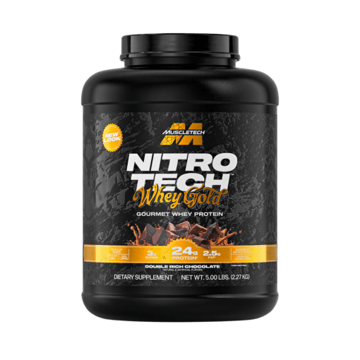 Muscletech NITROTECH 100% Whey Gold 5 lbs - Double Rich Chocolate