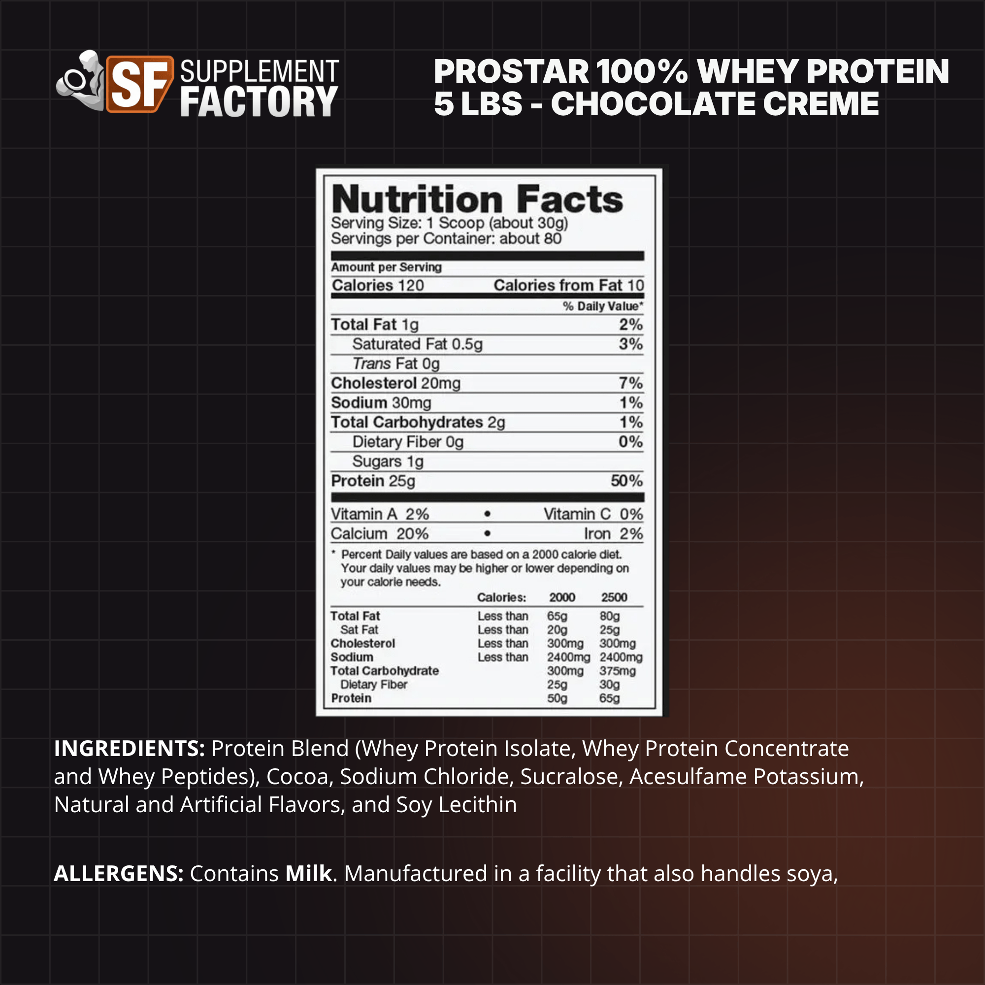 PROSTAR 100% WHEY PROTEIN 5 lbs - Image 4